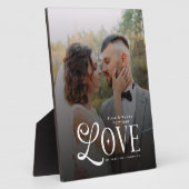 Moderne liefde op maat gemaakte trouwfoto koppelmo fotoplaat (Zijkant)