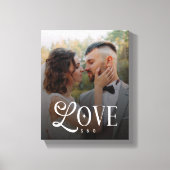 Moderne liefde op maat gemaakte trouwfoto koppels  canvas afdruk (Voorkant)
