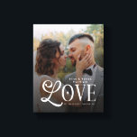 Moderne liefde op maat gemaakte trouwfoto koppels  canvas afdruk<br><div class="desc">Maak van je favoriete trouw- of verlovingsfoto een prachtig kunstwerk met deze Modern Love Custom Wedding Photo Couples Monogram Canvasprint. Ontworpen met strakke lijnen,  zachte moderne typografie en een verfijnd monogram,  verandert dit canvas je speciale moment in een betekenisvol decoratiestuk dat elegant,  intiem en altijd stijlvol aanvoelt.</div>