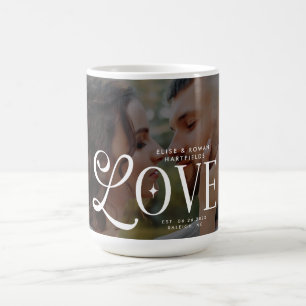 Moderne Liefde Op Maat Gemaakte Trouwfoto Koppels  Koffiemok
