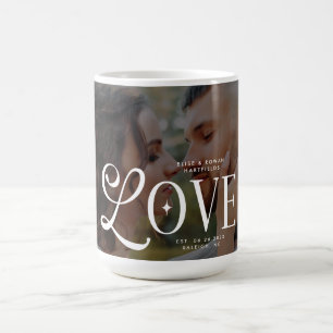 Moderne Liefde Op Maat Gemaakte Trouwfoto Koppels  Koffiemok
