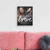 Moderne Liefde Pijl Typografie Koppel Aangepaste F Canvas Afdruk (Insitu (Woonkamer))