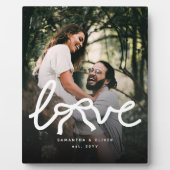 Moderne Liefde Pijl Typografie Koppel Aangepaste F Fotoplaat (Voorkant)