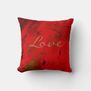 Moderne Liefde Rode Paarse Abstract Design Gooi Pi Kussen