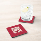 Moderne Liefde & Rode Valentijnsdag Harten Bier Onderzetter (Rechterzijde)