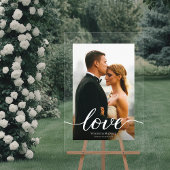 Moderne liefde script op maat gemaakte foto acryl  bord