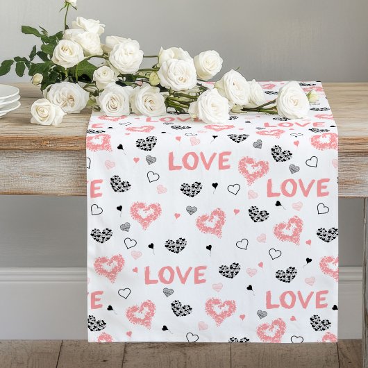 Moderne Liefde Tekst Sketch Hart Bruiloft Tafel Ru Lange Tafelloper