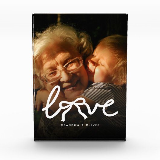 Moderne Liefde Typografie Oma Aangepast Foto Cadea (Voorkant)