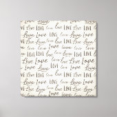 Moderne "Liefde" typografie op perkament, Canvas Afdruk (Voorkant)