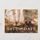 Moderne Liefde Typografie Overlay Foto Save The Date (Voorkant / Achterkant)