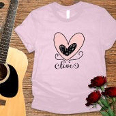 Moderne Liefde Typografie Schattigee Harten Valent T-shirt