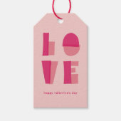 Moderne Liefde Typografie Valentijnsdag Cadeaulabel (Voorkant)