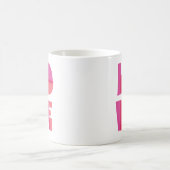 Moderne Liefde Typografie Valentijnsdag Koffiemok (Center)