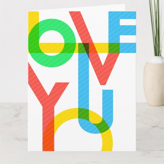 Moderne Liefde u Typografie | Valentijnsdag Kaart (Voorkant)