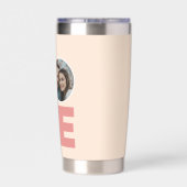 Moderne liefde Valentijnse  cadeau foto Geïsoleerde Drinkbeker (Achterkant)