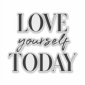 Moderne liefde vandaag de dag, positief citaat sticker (Voorkant)