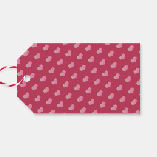 Moderne "Liefde" Viva Magenta Cadeaulabel (Achterkant Horizontaal)