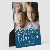 Moderne liefde voor jou opa foto fotoplaat (Zijkant)