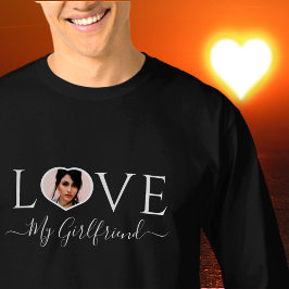 Moderne liefde voor mijn vriendin foto Black White T-shirt