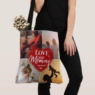 Moderne liefde voor moeder, mama en andere foto's tote bag