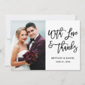 Moderne liefde voor penseel en Bedankt bruiloft (Voorkant)