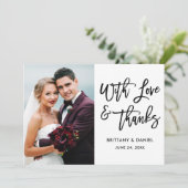 Moderne liefde voor penseel en Bedankt bruiloft (Staand voorkant)