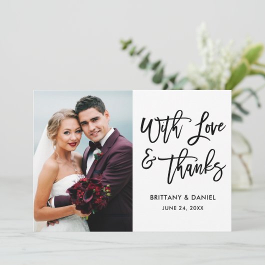 Moderne liefde voor penseel en Bedankt bruiloft (Staand voorkant)