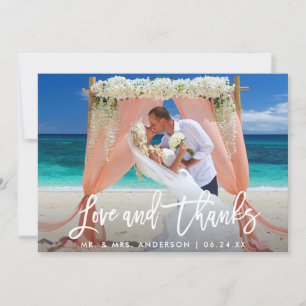 Moderne liefde voor penseel en Bedankt bruiloft