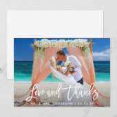 Moderne liefde voor penseel en Bedankt bruiloft (Voorkant / Achterkant)