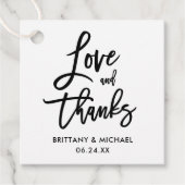 Moderne liefde voor penseel en Bedankt bruiloft Bedankjes Labels (Voorkant)