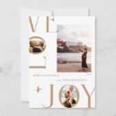 Moderne Liefde & Vrolijke Gezinsfoto Kerstkaart (Voorkant)