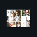 Moderne Liefde Witte Kleur Blok Familie Fotocollag Canvas Afdruk<br><div class="desc">Modern Love White en Grey Color Block Family Photo Collage Christmas & New Year Canvas Wall Art - met gepersonaliseerde Love Word, familienaam, jaar en initiaal letter, allemaal gerangschikt in een elegante rasterindeling. Dit moderne en strakke ontwerp toont 6 van uw eigen afbeeldingen prachtig. Verkrijgbaar in verschillende kleuren om elk...</div>