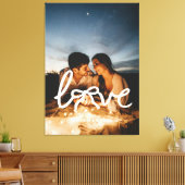 Moderne liefdesboog typografie koppel aangepaste f canvas afdruk (Insitu (Woonkamer))