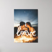 Moderne liefdesboog typografie koppel aangepaste f canvas afdruk (Voorkant)