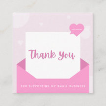 Moderne liefdesbrief — envelop voor klanten bedank