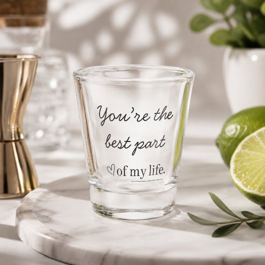 Moderne liefdescitaat shotglas shot glas