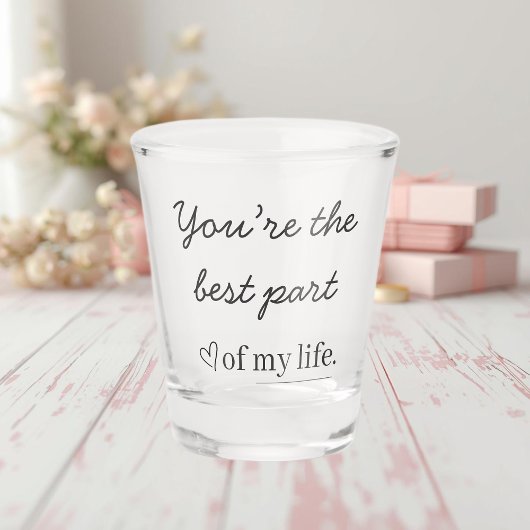 Moderne liefdescitaat shotglas shot glas