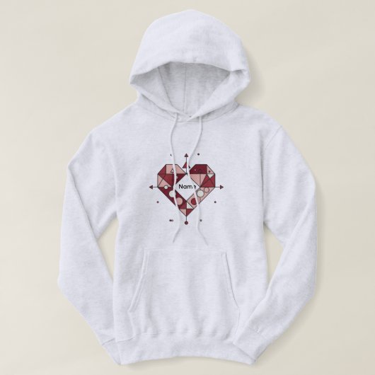Moderne Liefdesgeometrie Hoodie (Design voorkant)