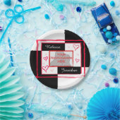 moderne liefdeshart fotolijst papieren bordje (Feest)