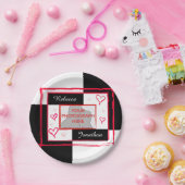 moderne liefdeshart fotolijst papieren bordje (Feest)