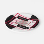 moderne liefdeshart fotolijst papieren bordje (Gekanteld)