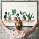 Moderne liefdesquote planten waterverf illustratie folie afdrukken<br><div class="desc">Een coole en moderne liefdesquote planten waterverf illustratie met verschillende geschilderde planten op een plank,  cactus,  monstera en andere sachen. Een tropische en exotische aanraking met een editable citaat de liefde van het gezegde groeit hier in een elegante en moderne manuscriptkalligrafie in echte gouden folie.</div>