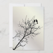 Moderne Liefdesvogels Boom wit  Trouwkaarten Kaart (Achterkant)