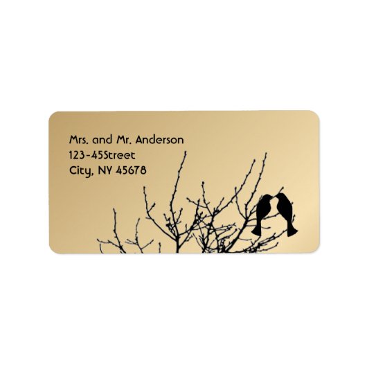 moderne liefdesvogels - bruiloft in rustisch land etiket (Voorkant)
