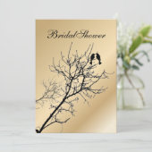 moderne liefdesvogels - bruiloft in rustisch land kaart (Staand voorkant)