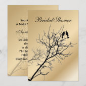 moderne liefdesvogels - bruiloft in rustisch land kaart (Voorkant / Achterkant)