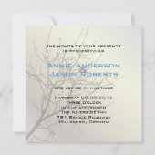 moderne liefdesvogels rustieke landelijke bruiloft kaart (Achterkant)