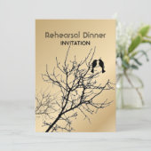 moderne liefdesvogels rustieke landelijke bruiloft kaart (Staand voorkant)