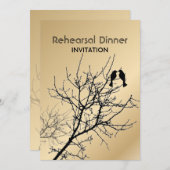 moderne liefdesvogels rustieke landelijke bruiloft kaart (Voorkant / Achterkant)