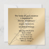 moderne liefdesvogels rustieke landelijke bruiloft kaart (Achterkant)